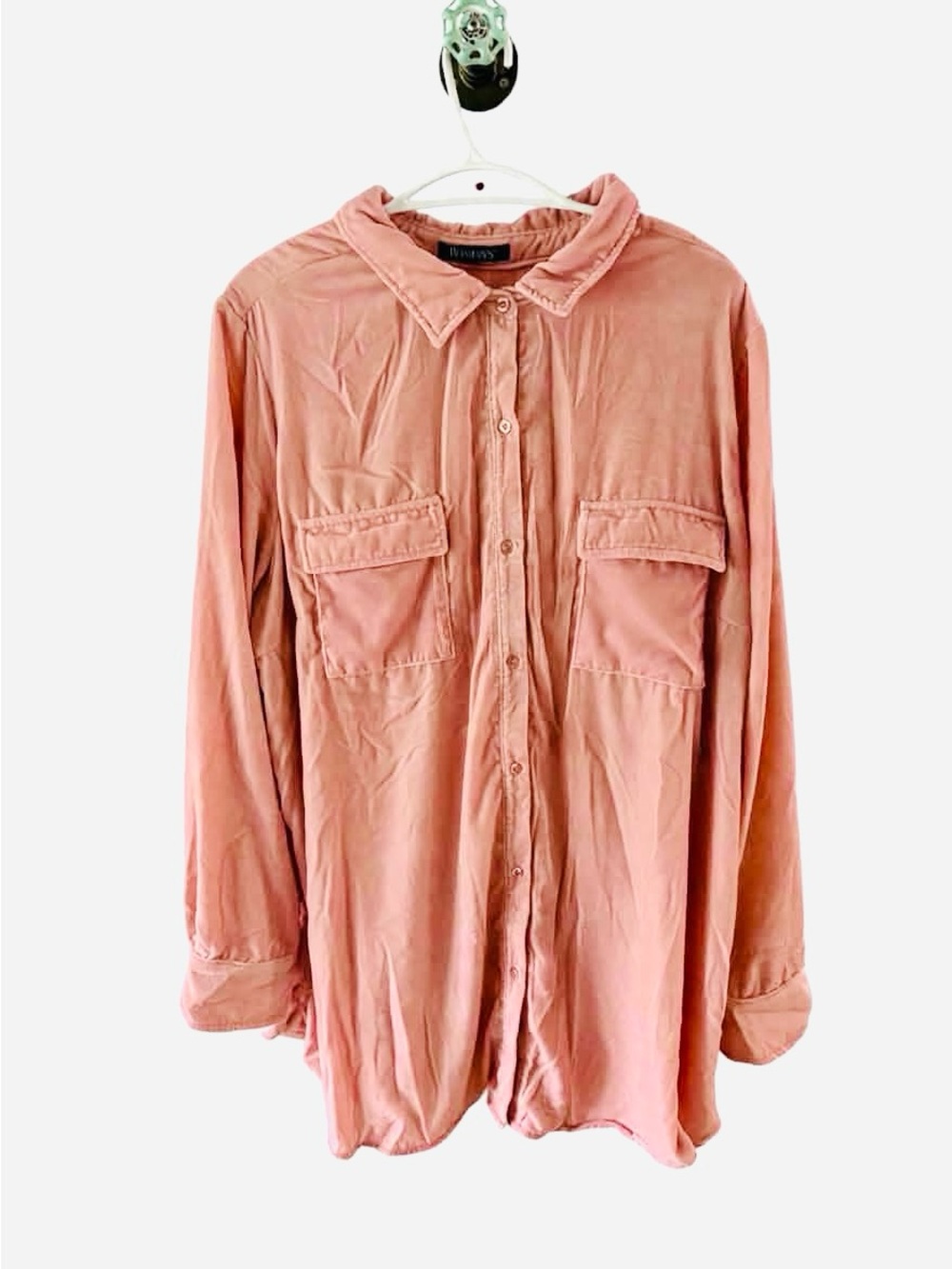 Roamans flowy drapey velour shirt